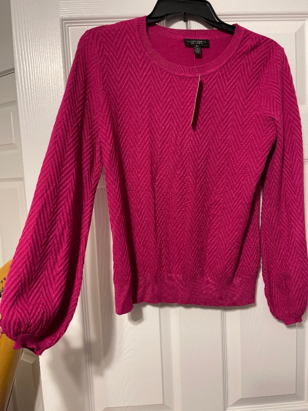 Investment Petites (Dillards) beautiful cranberry sweater bell long sleeve small